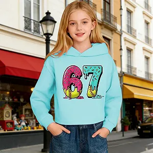 Худи Meme Six Seven 67 для девочек, с длинными рукавами и капюшоном, с принтом 67, повседневный свитшот свободного кроя для активного отдыха, уличная одежда для мальчиков и девочек, модная повседневная куртка synthetic.ua - Фото 1