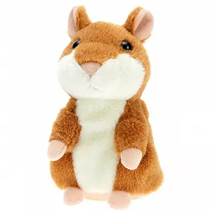 Интерактивная игрушка UKC говорящий хомяк повторюшка коричневый - Фото 1