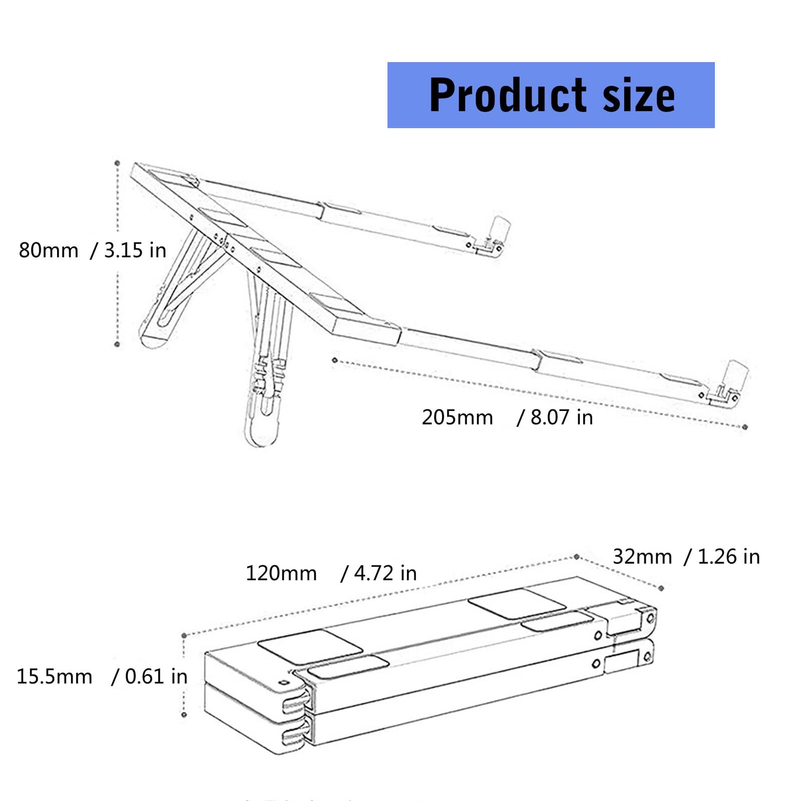 Підставка для ноутбука складана ергономічна з нековзним силіконом, трикутна, проста в доступі для зарядки, регульована, фото №7