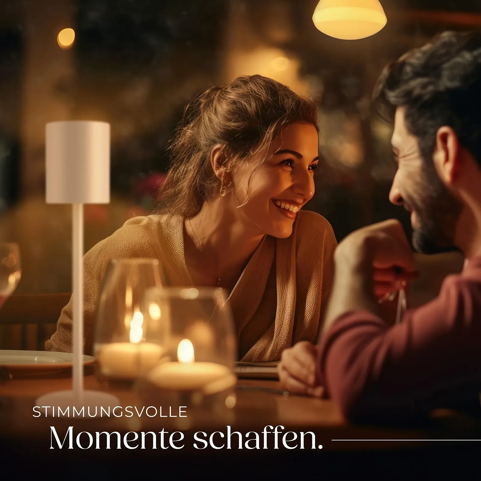 Настільна лампа tectake LED акумуляторна з димуванням Біла, фото №7