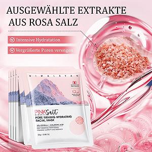 Маска для обличчя Soleneva з рожевою сіллю - 6 штук Зволожуюча маска для обличчя з центеллою та гіалуроновою кислотою synthetic.ua - Фото 1