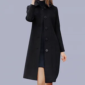 Шерстяное пальто Женское зимнее synthetic.ua - Фото 1