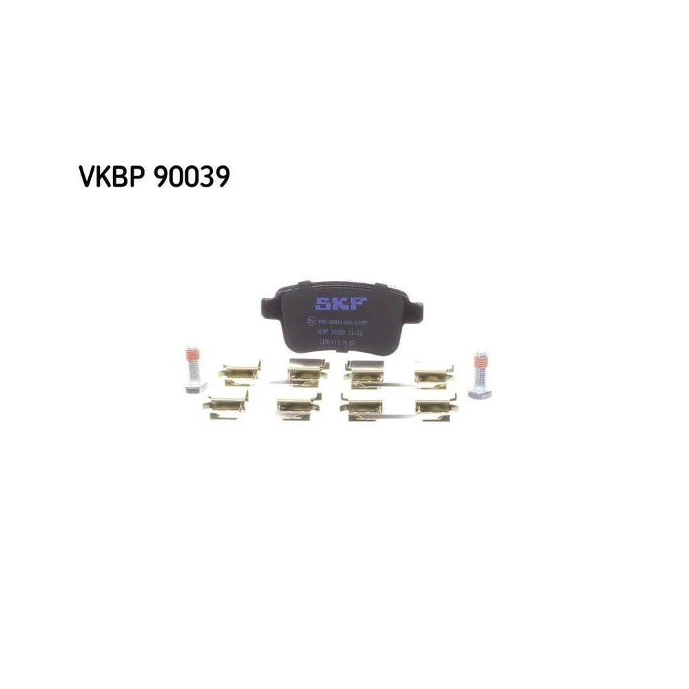 Комплект гальмівних колодок дискового гальма SKF VKBP 90039 для MERCEDES-BENZ RENAULT, фото №1 Комплект гальмівних колодок дискового гальма SKF VKBP 90039 для MERCEDES-BENZ RENAULT, фото №1