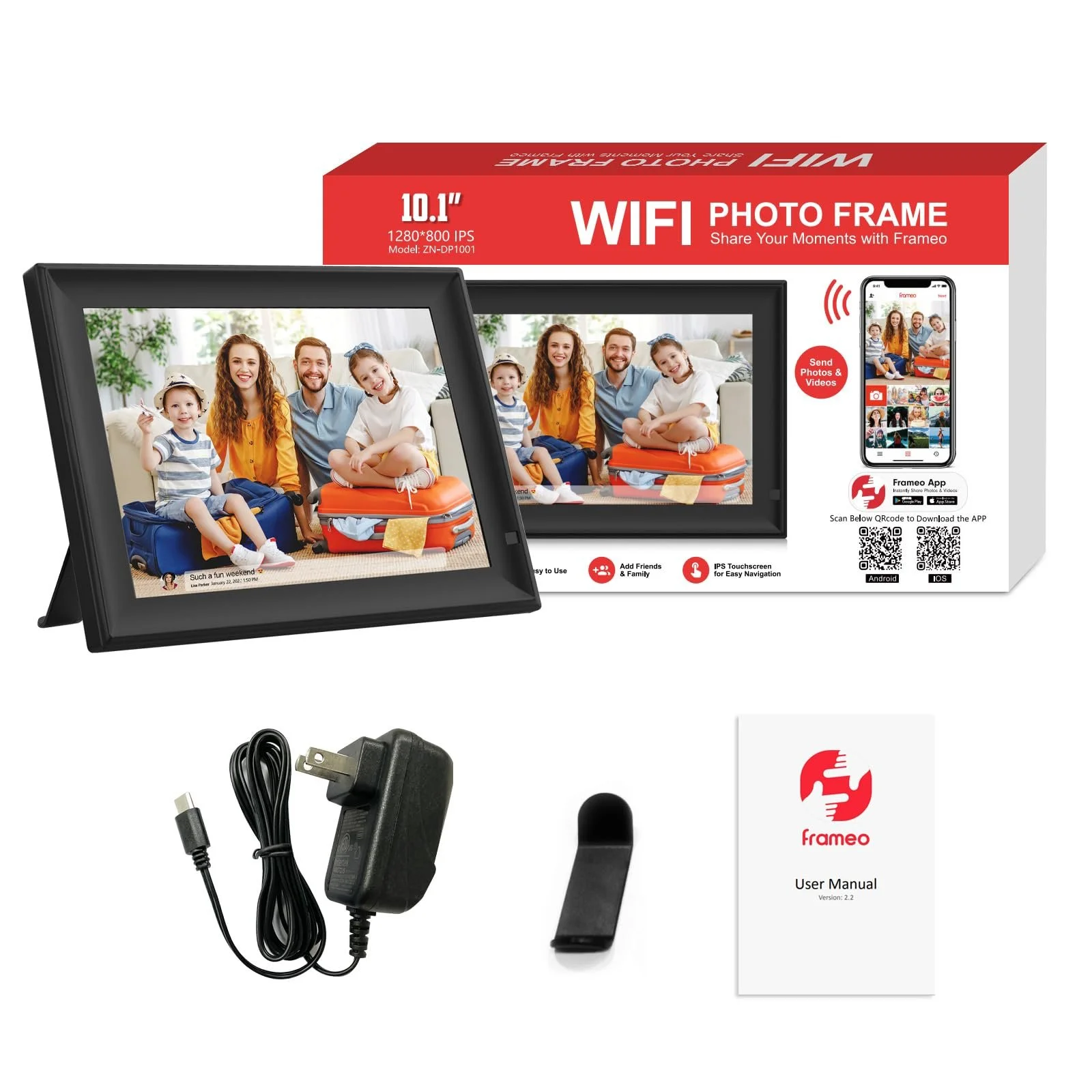 Цифровая фоторамка Frameo WiFi 10.1 дюйма 1280 x 800 Touchscreen Auto Rotation 32 ГБ, фото №8 Цифровая фоторамка Frameo WiFi 10.1 дюйма 1280 x 800 Touchscreen Auto Rotation 32 ГБ, фото №8