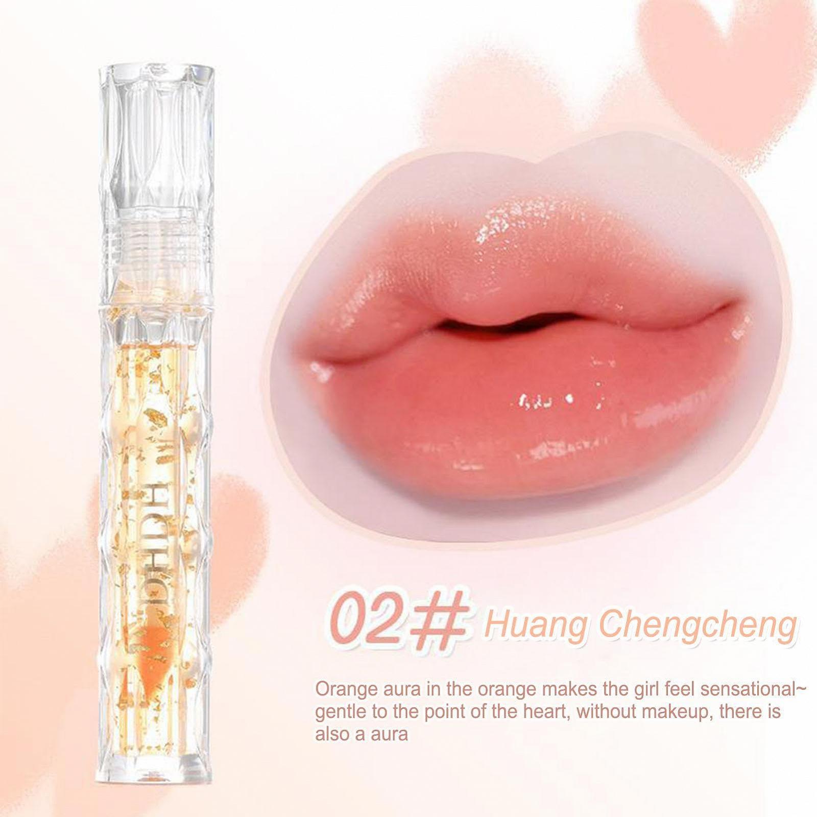 Блиск для губ Jikiaci PH Змінюючий Колір з чистою золотою фольгою, фото №9