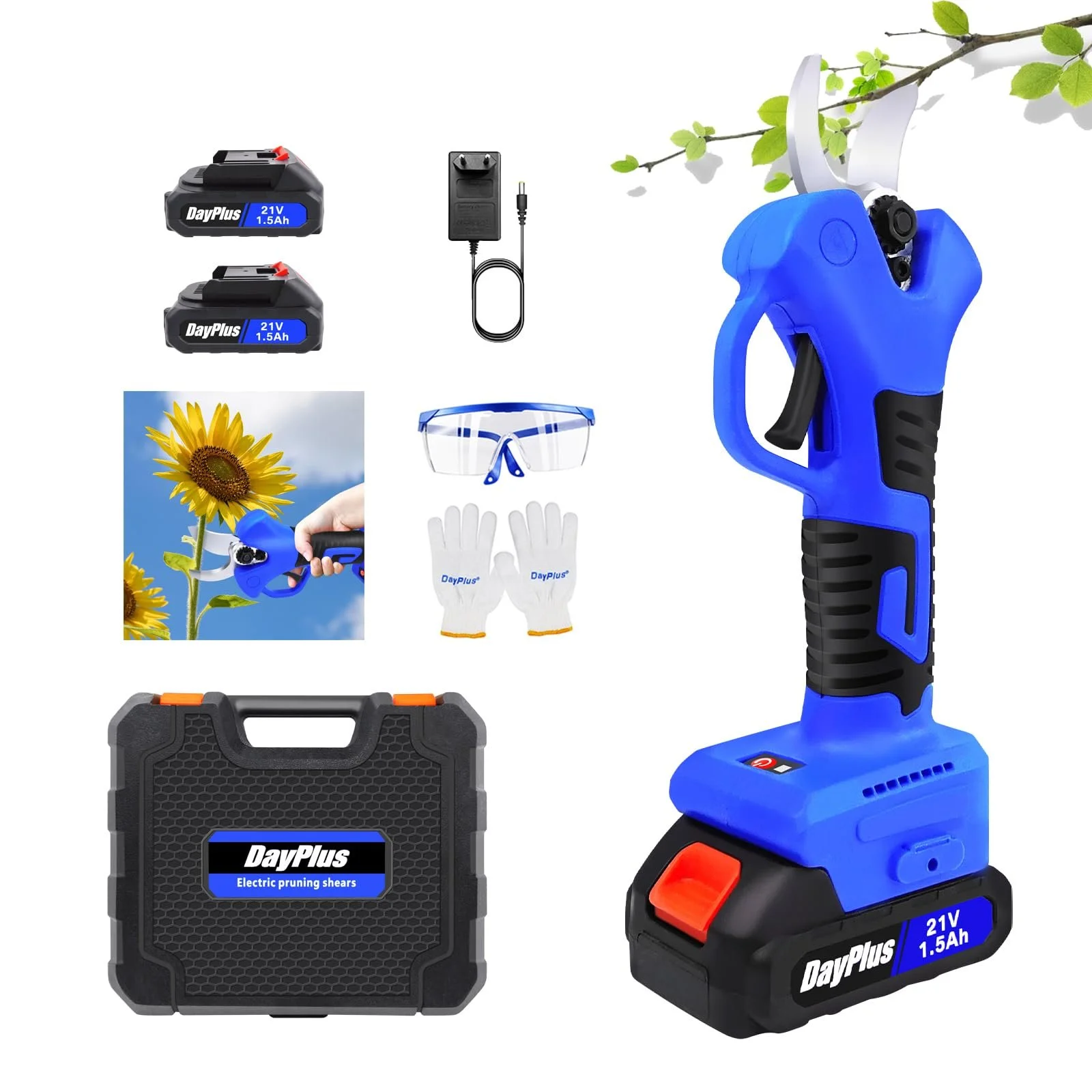 Секатор акумуляторний Electric 21 V 2 x 1.5 Ah Li-Ion, фото №1