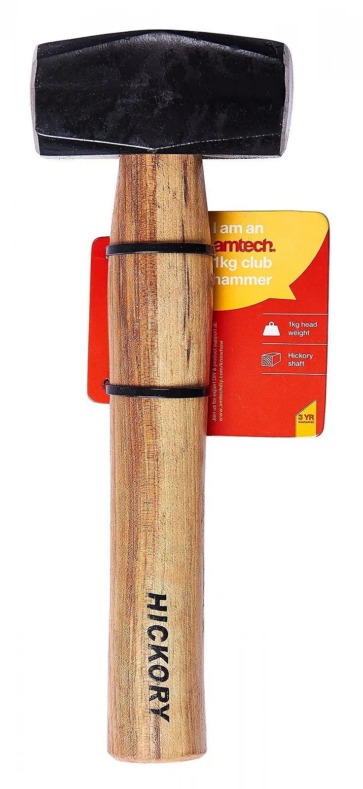 Молоток-кувалда Amtech A0500 1 кг с рукояткой из гикори, фото №3 Молоток-кувалда Amtech A0500 1 кг с рукояткой из гикори, фото №3
