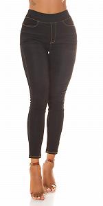 Джеггинсы Basic Jeans с высокой талией - Фото 1