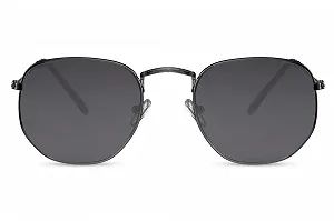 Солнцезащитные очки Шестиугольные Круглые UV 400 Зеркальный Градиент - Фото 1