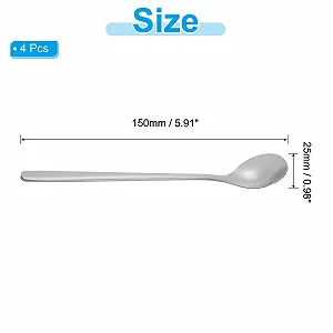 Ложка для холодного чая Patikil с длинной ручкой, 304 нержавеющая сталь synthetic.ua - Фото 1