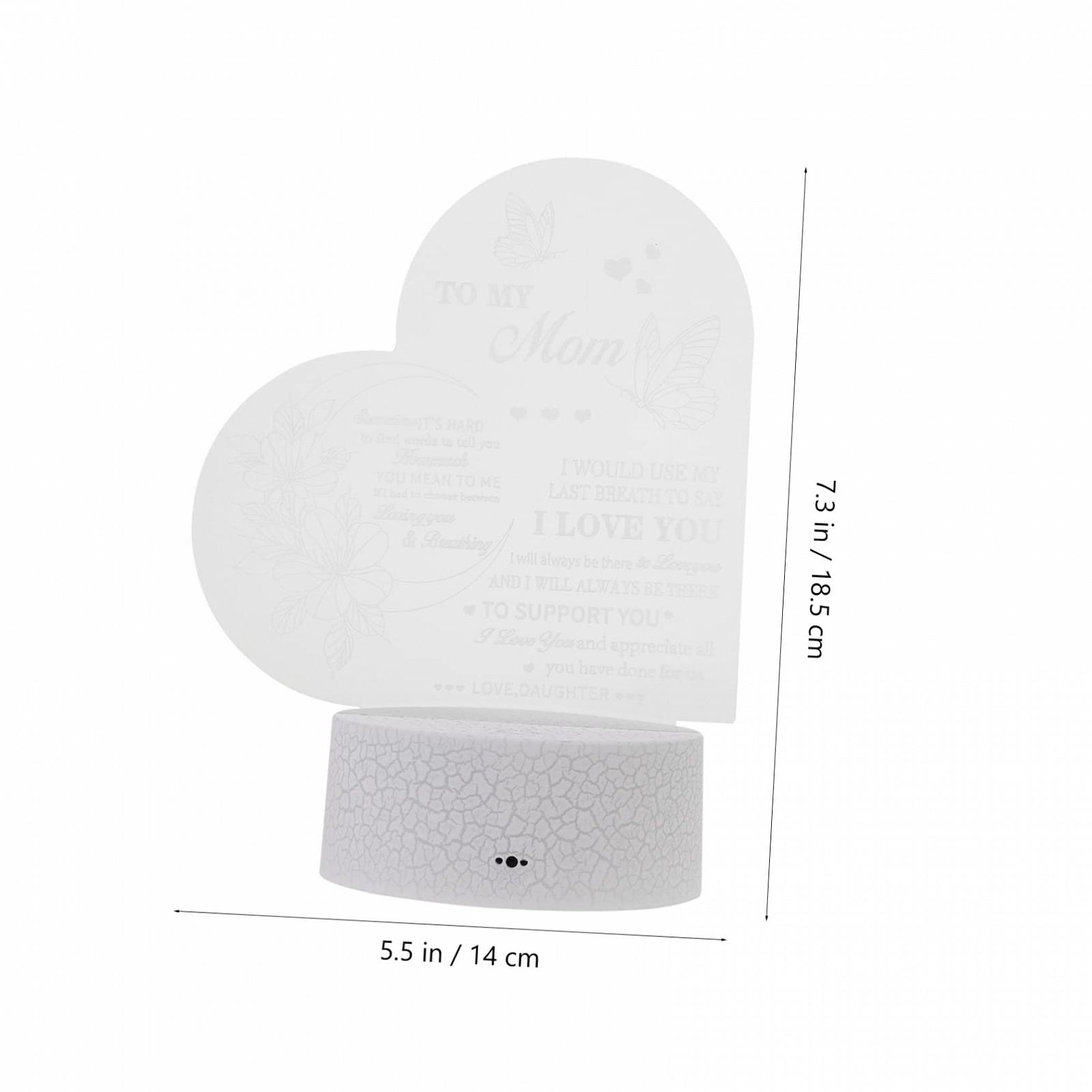 Ночник Housoutil Pack of 4 3D сердце Подружка подарки белая, фото №6