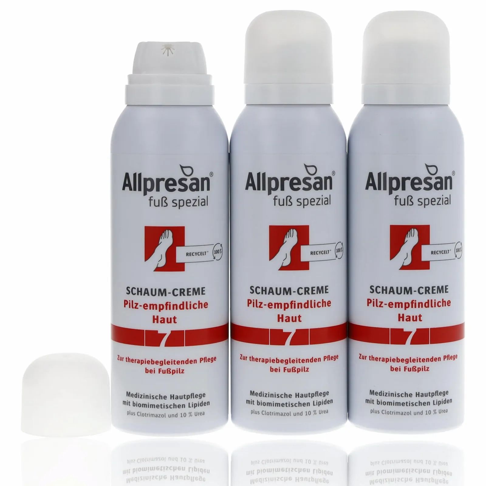 Крем-пена для ног Allpresan Fuß Spezial No. 7 для чувствительной к грибку кожи 125 мл (3 шт.), фото №2