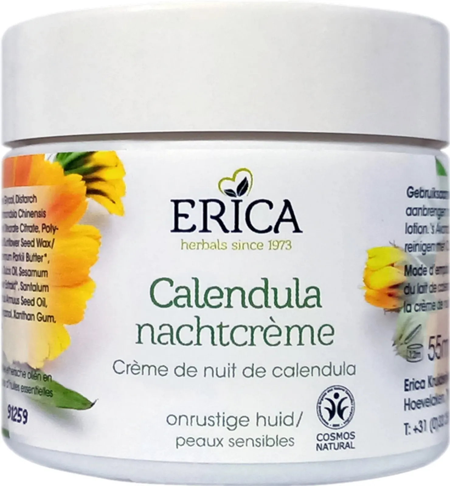 Нічний крем Erica Calendula з календулою та олією ши 55 мл, фото №1
