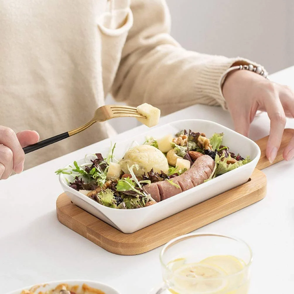 Форма для запекания DOITOOL Набор с деревянной подставкой Прямоугольная Глубокая, фото №8 Форма для запекания DOITOOL Набор с деревянной подставкой Прямоугольная Глубокая, фото №8