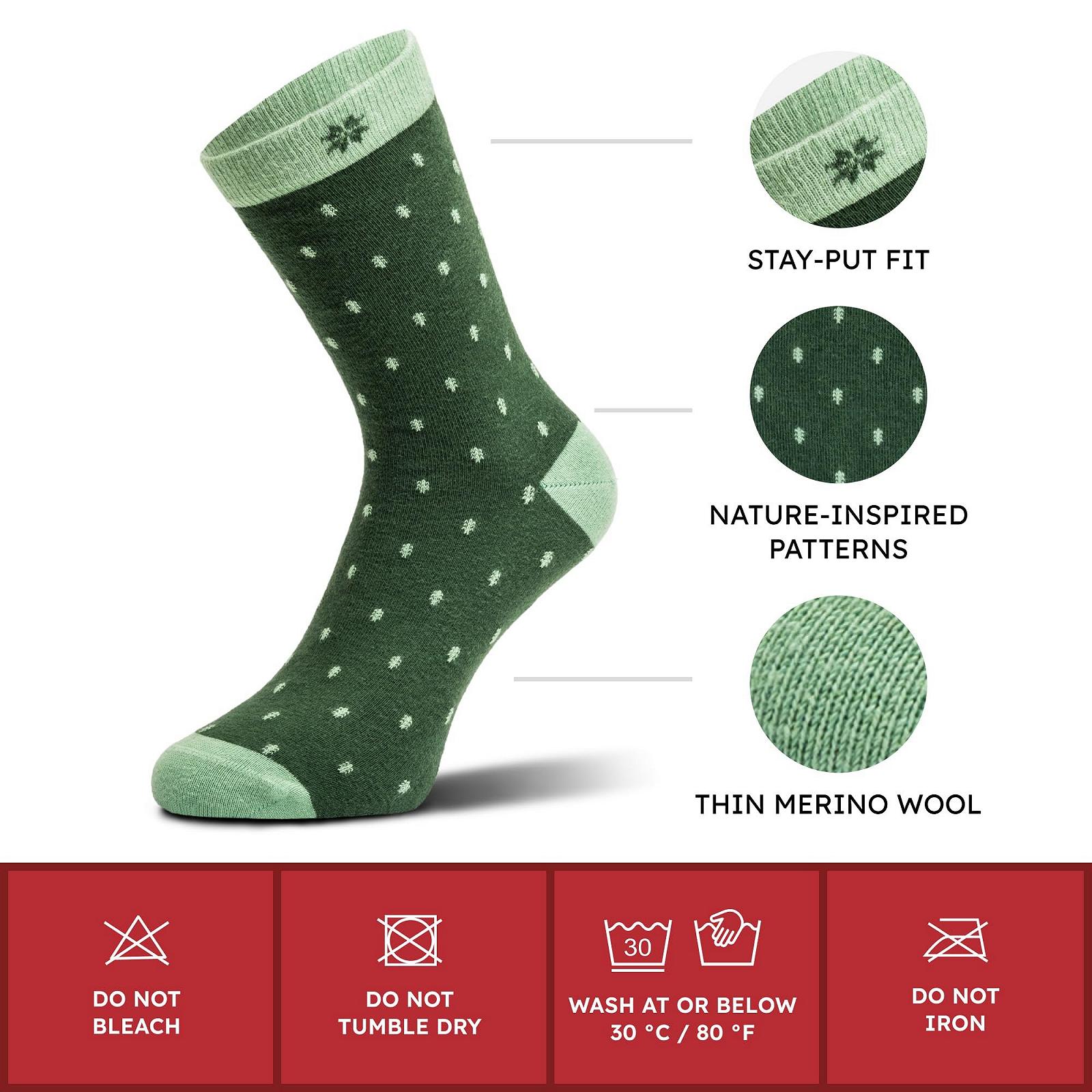 Носки NORDIC Everyday Dress Носки из мериносовой шерсти для мужчин и женщин, 5 штук в упаковке, унисекс, Шикарные носки с посадкой, фото №3