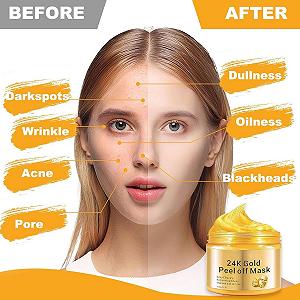 Маска для лица 24k Gold Peel Off, против морщин, омолаживающая, для ухода за кожей и красоты, для женщин, 120 мл synthetic.ua - Фото 1