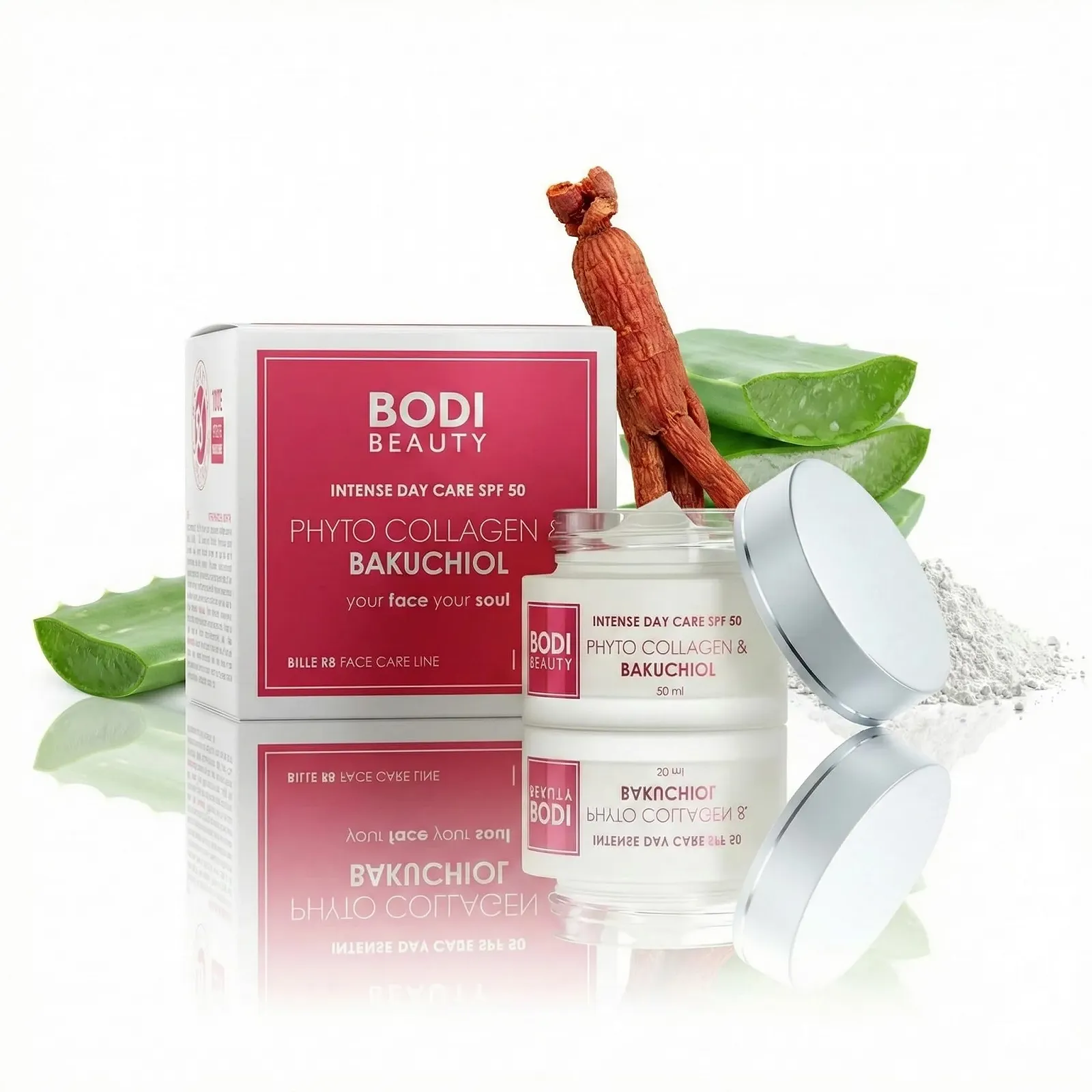 Денний крем Bodi Beauty Intensive з бакучіолом, фітоколагеном та SPF 50 50 мл, фото №1