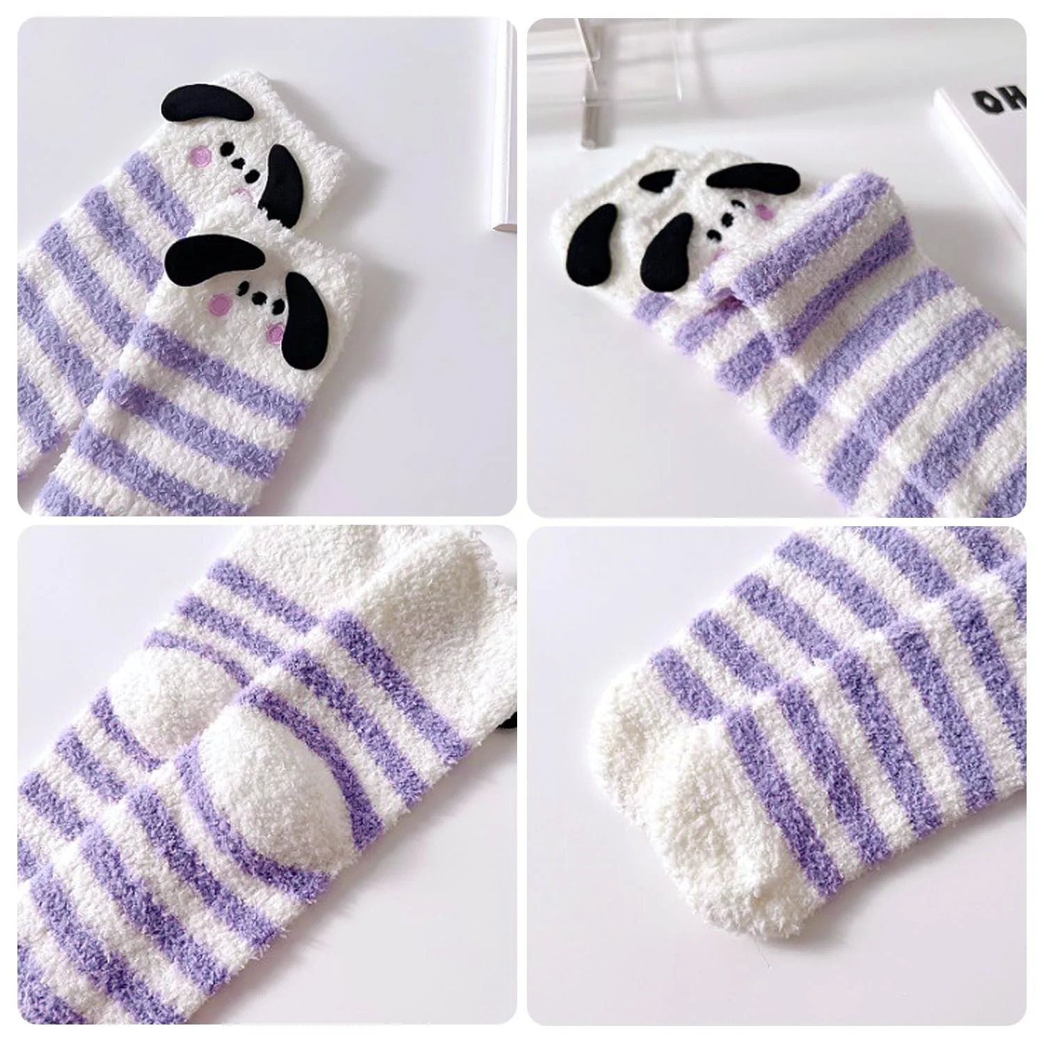 Носки Повседневные Мягкие 5 пар Желтый, розовый, фиолетовый, фото №4