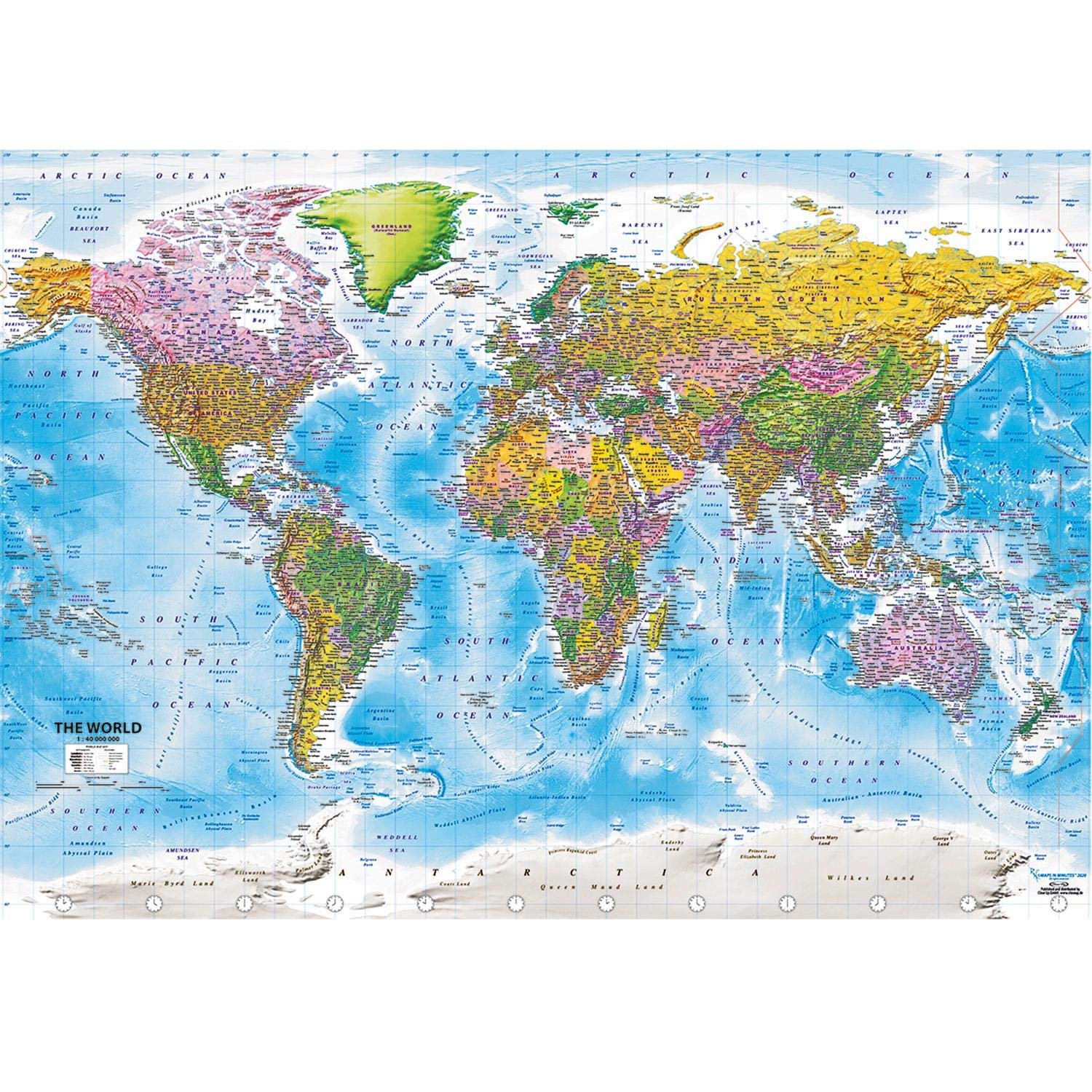 Пазл XXL Close Up Maps in Minutes World Map 1000 элементов 68 x 48 см, фото №2