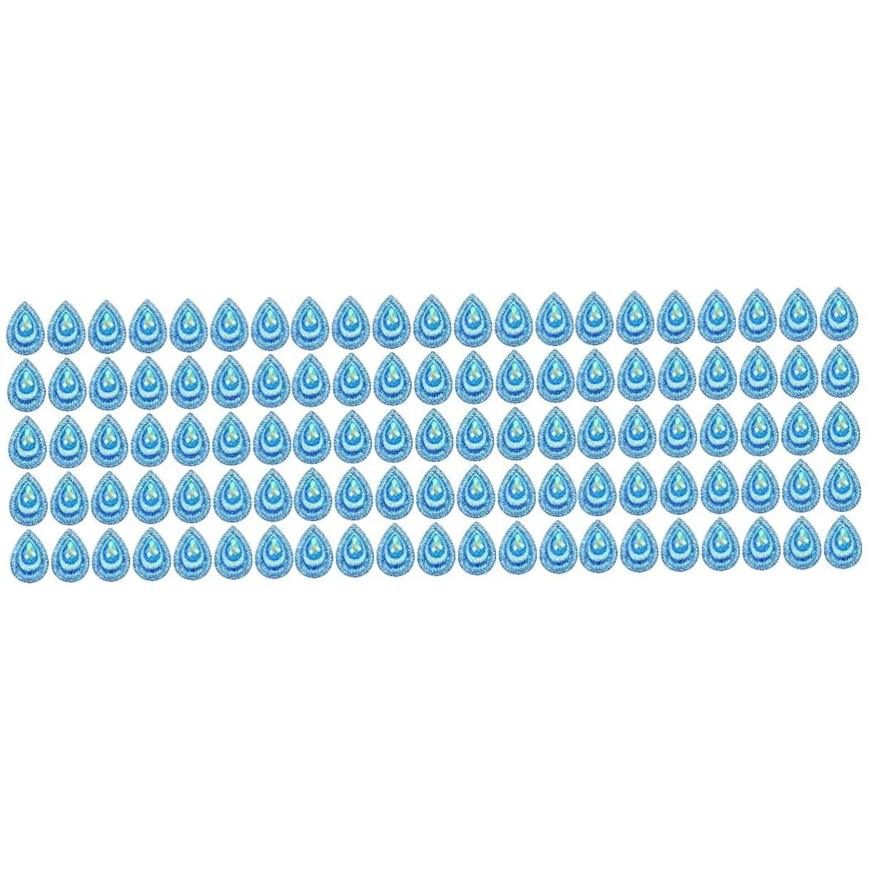 Стрази Крапля LALAFINA 3шт Смола Блакитний, фото №1