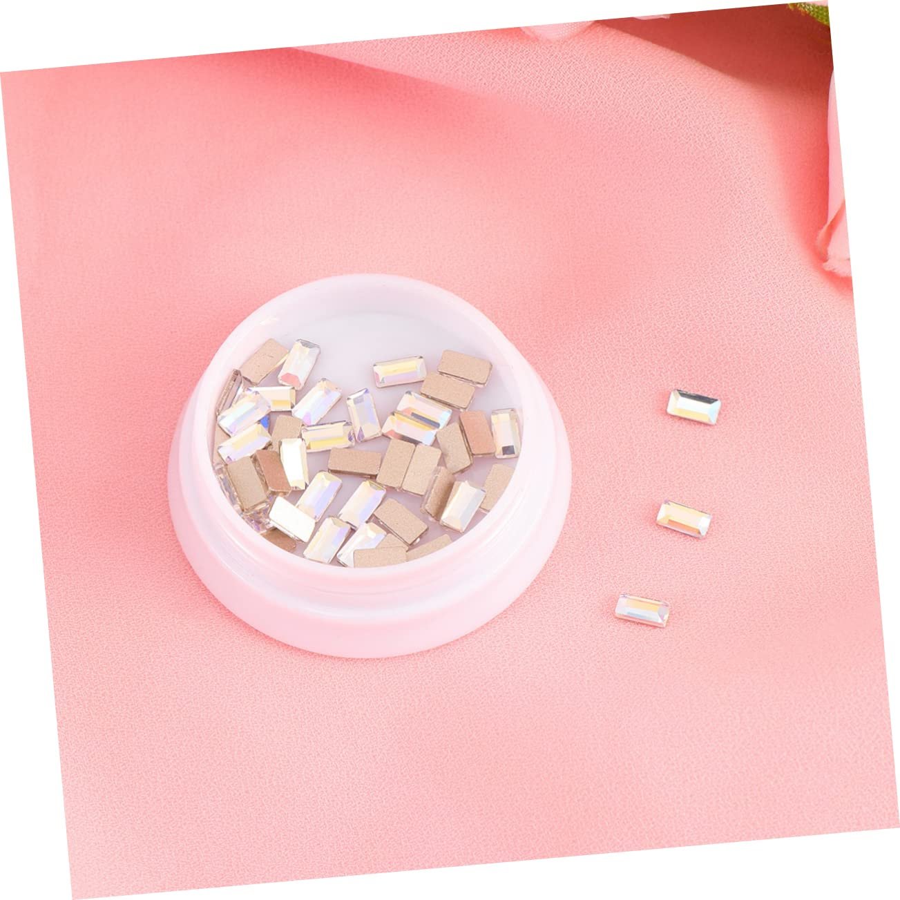 Прямокутні блискучі діаманти для манікюру MERRYHAPY, наклейки зі стразами, фото №7