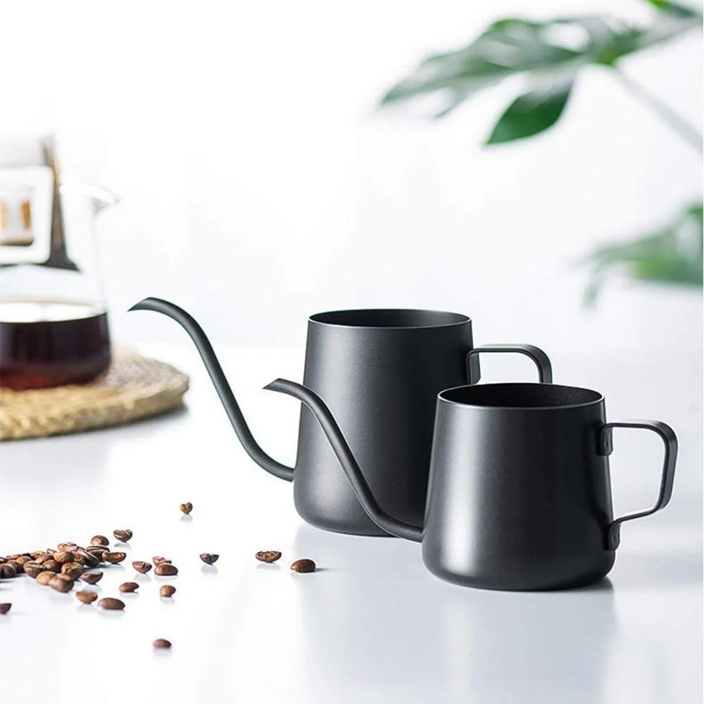 Кофейник Poeft 350 мл из нержавеющей стали с монтажным кронштейном, кофейник для капельного орошения, носик "гусиная шея", чайник для кофе с длинным носиком, фото №9