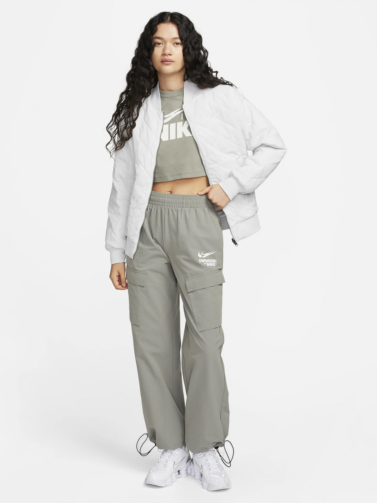 Футболка Nike NSW CROP TEE GLS FZ4635-053 Темно-серый S, фото №5
