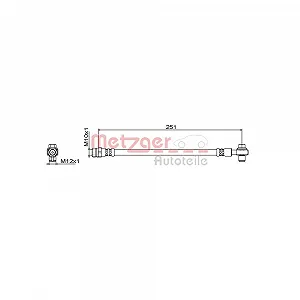Тормозной шланг METZGER GREENPARTS 4111830 для SEAT SKODA VW, задний левый - Фото 1