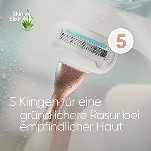 Набор для бритья Gillette Venus Deluxe Smooth Sensitive Rose Gold Бритва + 3 кассеты + Гель 240 мл synthetic.ua - Фото 1