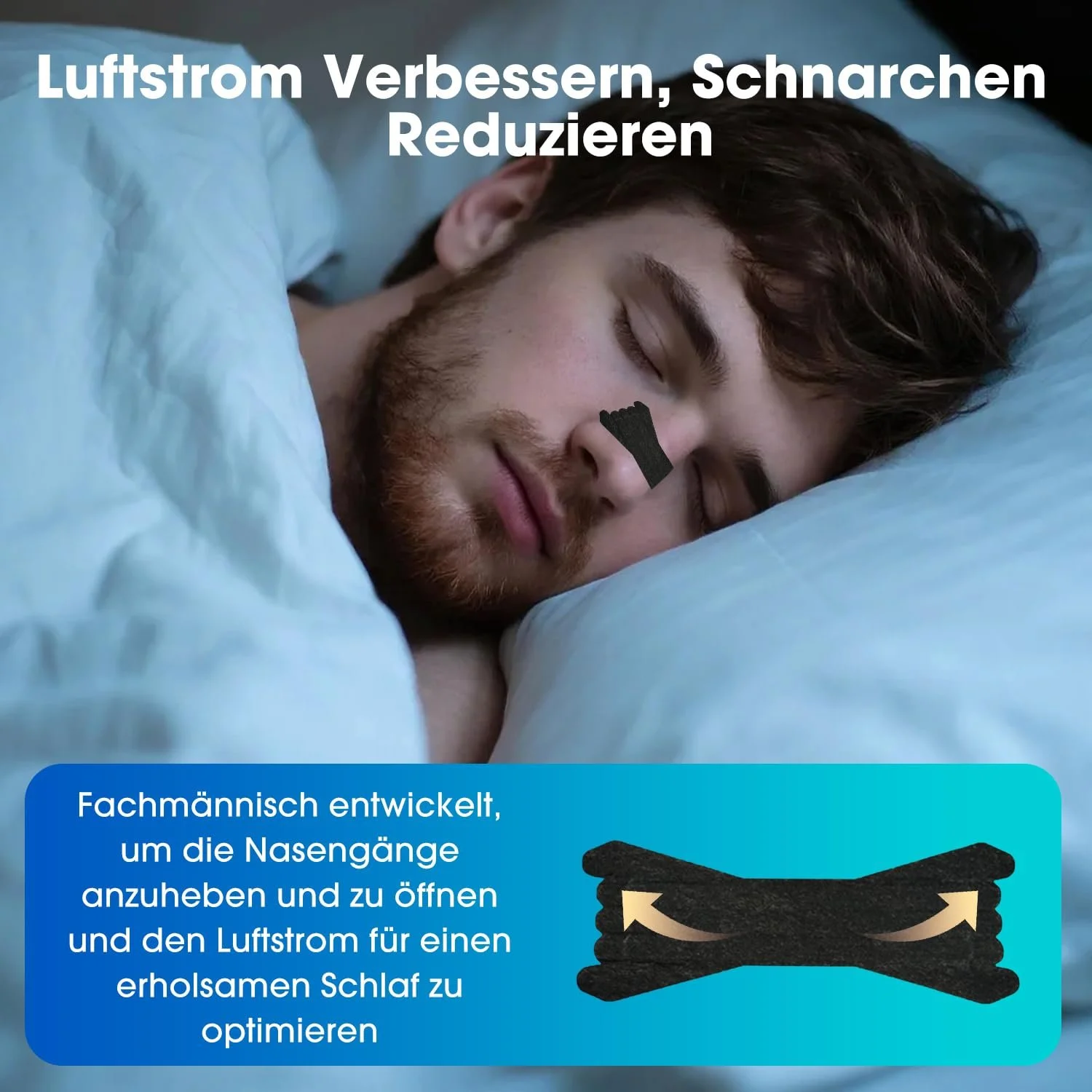 Носові пластирі MYMULIKE 60 шт. для полегшення дихання, проти хропіння та закладеності носа, фото №2