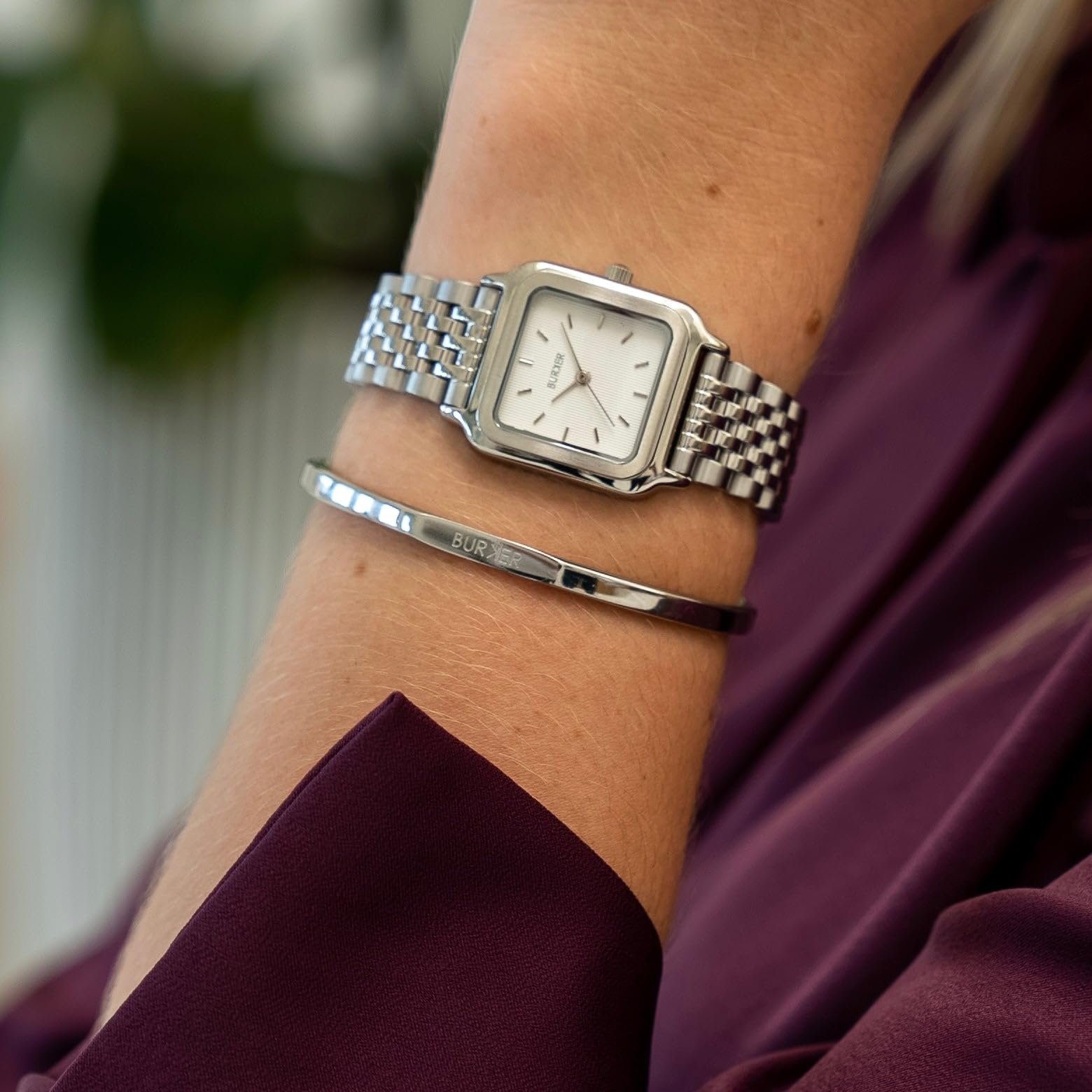 Жіночий годинник BURKER Macy Квадратний Аналоговий Кварцовий 26 мм Срібний Білий, фото №4 Жіночий годинник BURKER Macy Квадратний Аналоговий Кварцовий 26 мм Срібний Білий, фото №4