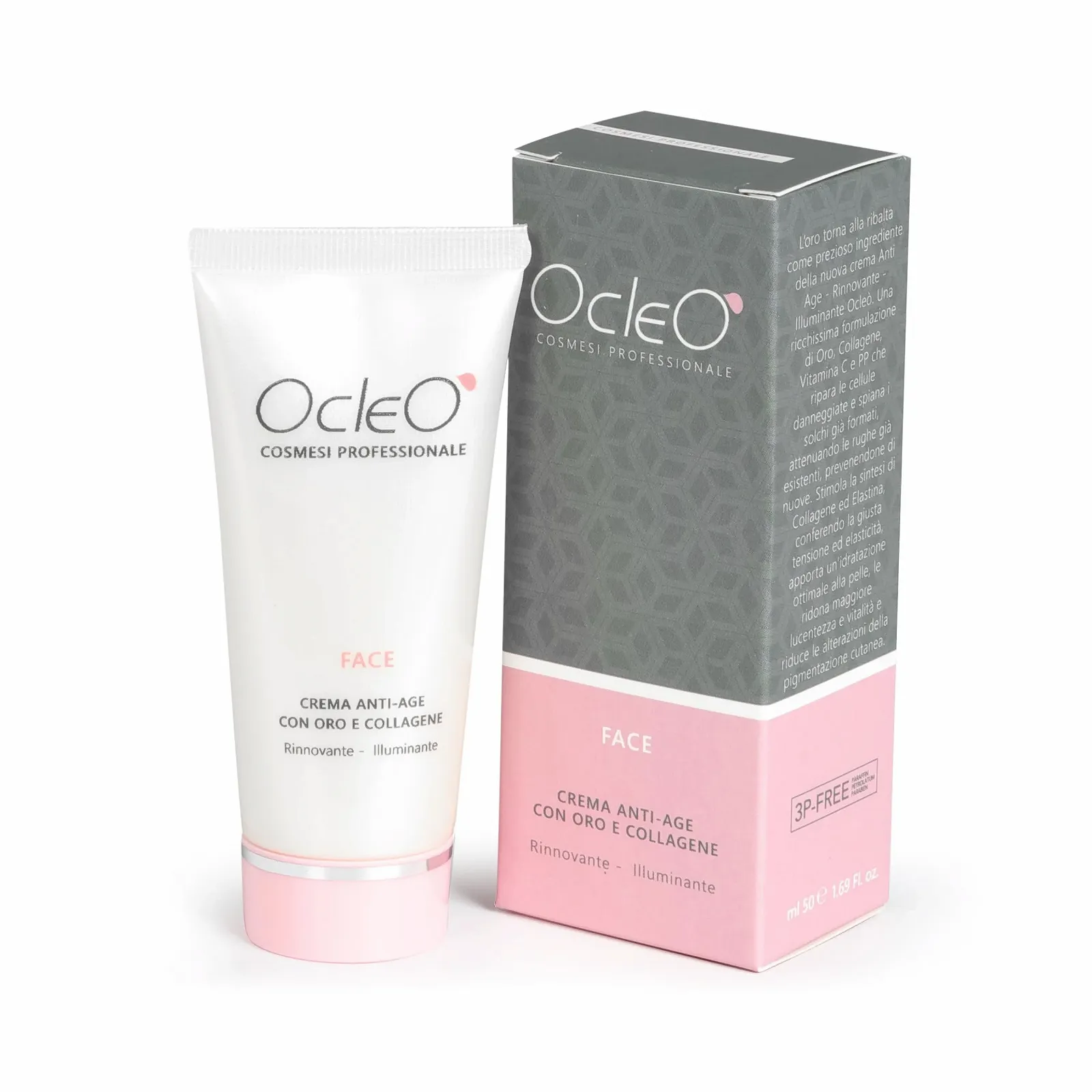 Антивіковий крем Ocleò Renewing and Brightening з золотом та колагеном 50 мл, фото №3 Антивіковий крем Ocleò Renewing and Brightening з золотом та колагеном 50 мл, фото №3