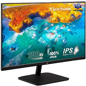 Монитор Viewsonic VA2432-H 60.5 см (24 дюйма) (Full HD, IPS панель, HDMI, VGA, Eye-Care, Eco-Mode) Черный - Фото 1