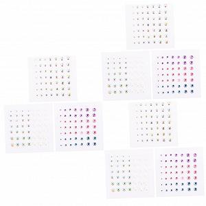 Стразы Самоклеящиеся NUOBESTY 18 листов Разные формы и цвета - Фото 1