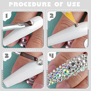 Стрази для нігтів, 2 коробки/12 відділень, намистини synthetic.ua - Фото 1