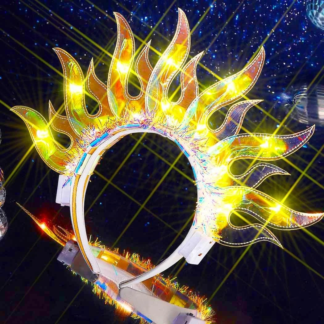 Обруч для волосся Сяюче полум'я LED, фото №3