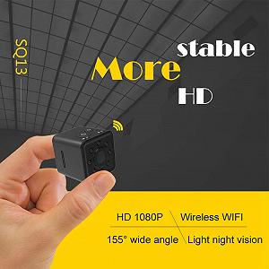 Екшн-камера Lazmin Mini WiFi, 1080P HD, 155° Ширококутний об'єктив, Водонепроникна спортивна камера, Камкордер, інфрачервоний нічний режим для аерозйомки synthetic.ua - Фото 1