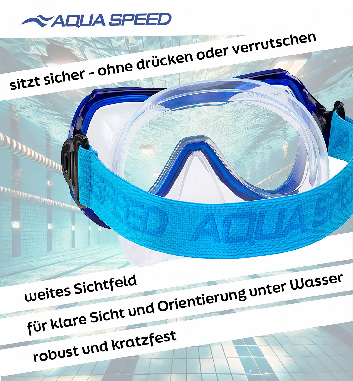 Маска для дайвінгу Aqua Speed Alize FS, дитяча, з одним склом + серветка з мікрофібри, фото №5