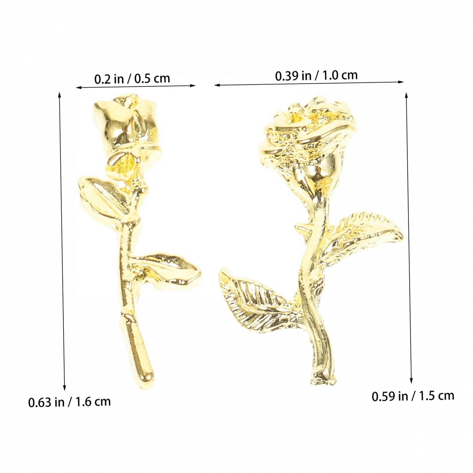 Прикраса для нігтів Квіти троянди 3D 100 шт, фото №5