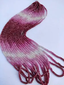 Бусины Рубин круглые граненые 2.5-3 мм - Фото 1