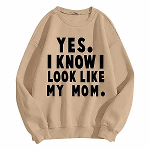 Туника Vhersily Женский пуловер Женский На шею Смешной принт Без капюшона Толстовки Длинный рукав Толстовки Большой размер Элегантные платья Красная футболка Длинный рукав - Фото 1