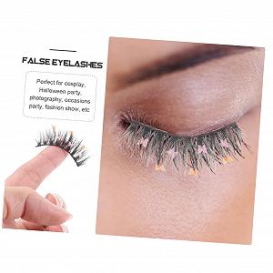 Пліс Ангойлі 4 Пари Пайєткові Falsche Wimpern Halloween Лашес Гліттервімперн Кольорові Вії Cosplay-Wimpern Гліцер Вії Подовження synthetic.ua - Фото 1