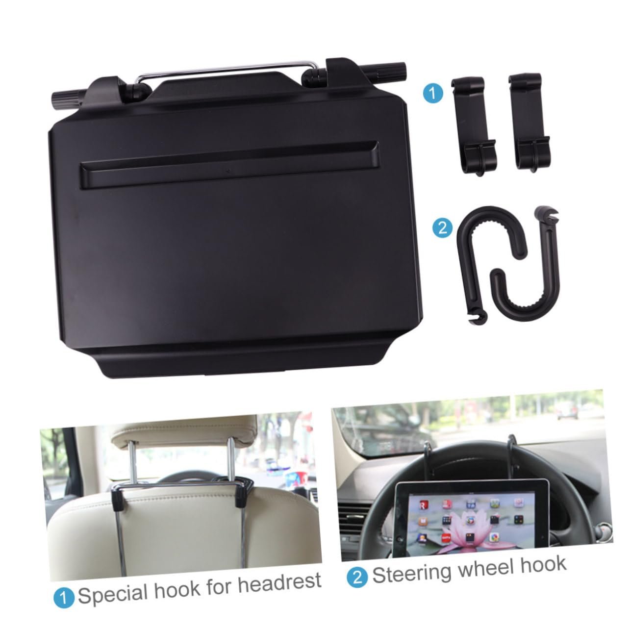 Автомобільний столик-підставка для ПК з підставкою для напоїв та слотом для планшета Міцна, фото №7 Автомобільний столик-підставка для ПК з підставкою для напоїв та слотом для планшета Міцна, фото №7