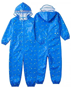 Детский водонепроницаемый комбинезон JiAmy с молнией и милым узором, 7-10 лет synthetic.ua - Фото 1