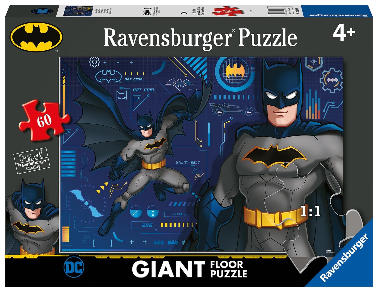 Пазл Ravensburger Batman 60 деталей напольный для детей от 4 лет, фото №2 Пазл Ravensburger Batman 60 деталей напольный для детей от 4 лет, фото №2