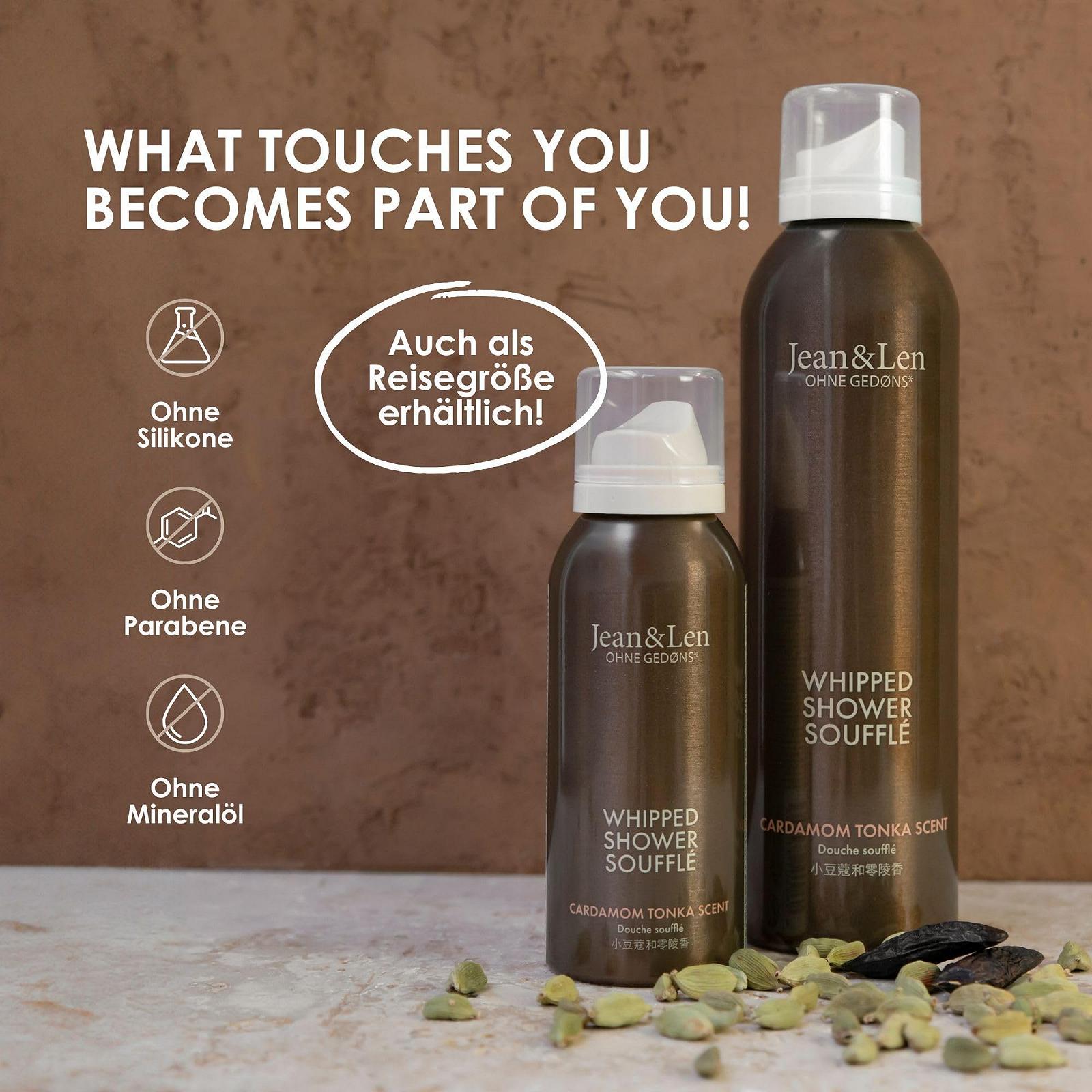 Гель-пена для душа Jean & Len Regenerating Cardamom & Tonka Almond & Jojoba Oil Веганский 200 мл, фото №4