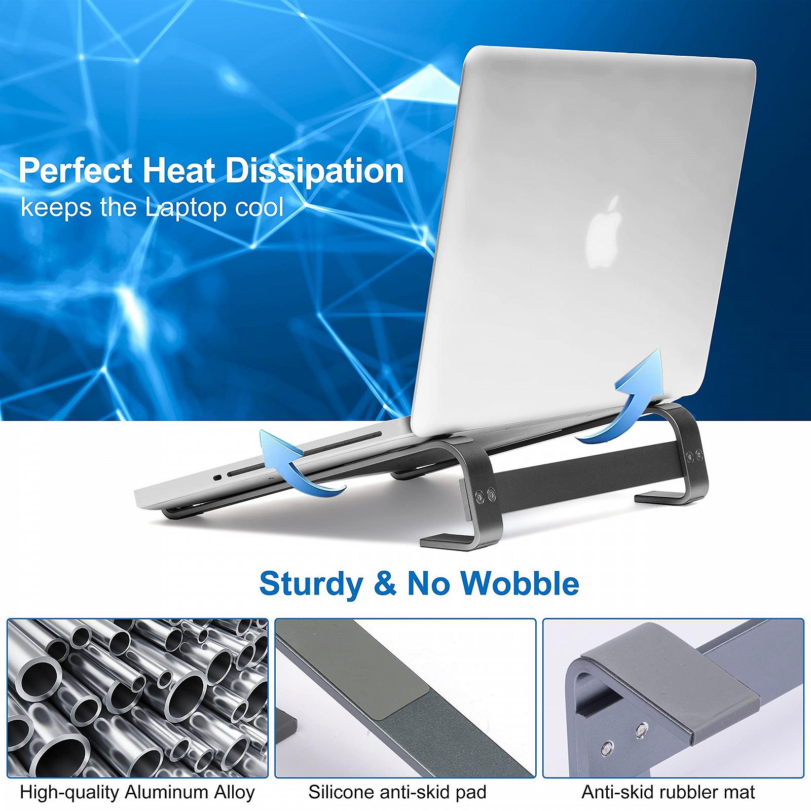 Підставка для ноутбука Konsol 10-15.6 дюймів, ергономічна алюмінієва портативна, фото №3