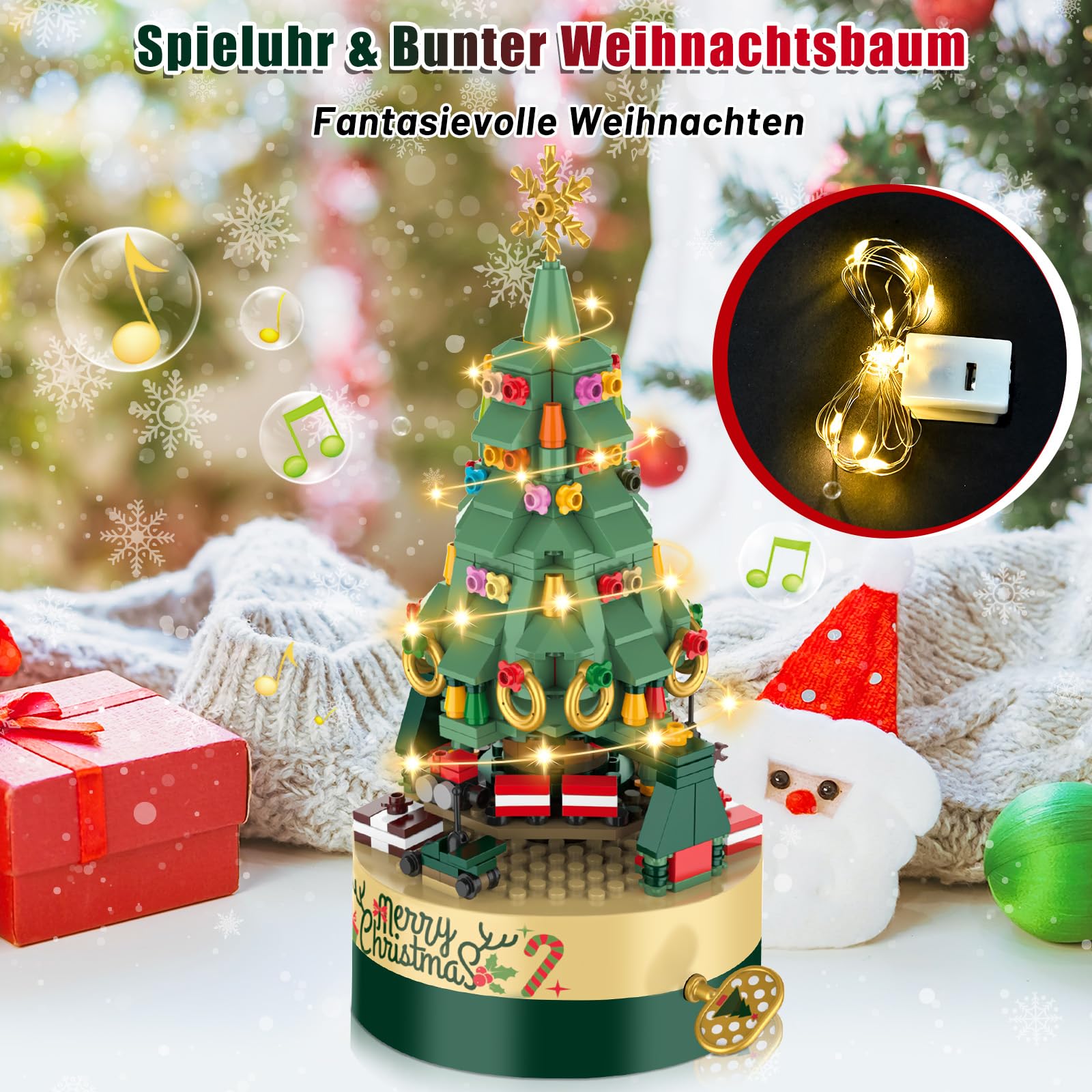 Набір Ulikey Christmas Tree Building Blocks для складання різдвяних ялинок, фото №2