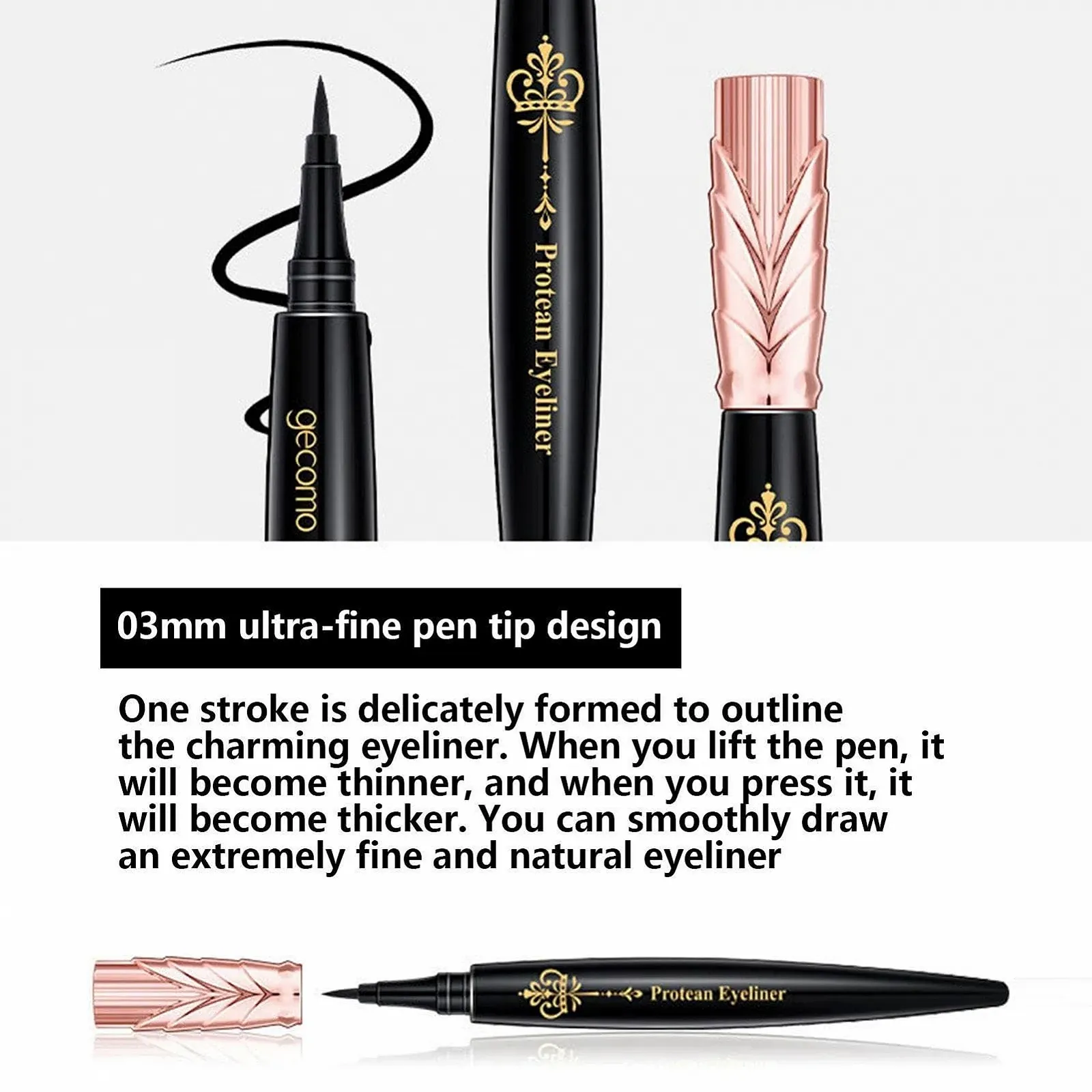 Підводка для очей Puzzlegame Рідка Чорна, фото №4