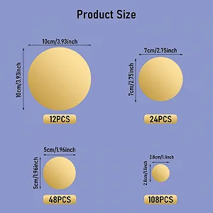 Наклейки на стіну Точки 264 штуки Круглі Золотистий synthetic.ua - Фото 1